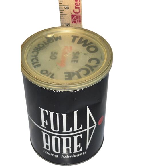VTG Full Bore Racing Lubricants 2-Cycle Oil Can Quart Motorcycle Petroliana READ - Picture 8 of 8